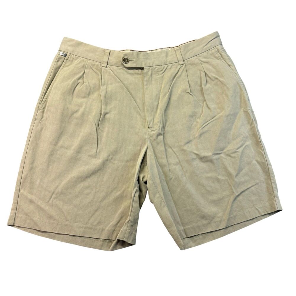 Tommy Bahama Shorts Men's 36 Beige Tan Silk Chino Pocket Casual Outdoor Camping